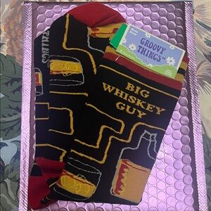 Big Whiskey Guy Socks - Black and Red